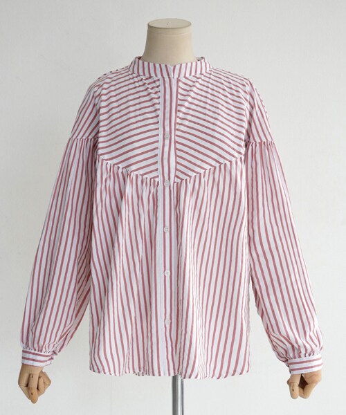 DHOLIC（ディーホリック）の「2TYPEバンドカラーコットンブラウス（シャツ/ブラウス・レディース・FREE）」の3枚目の写真