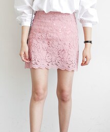 DHOLIC | フローラルレースミニスカート(スカート)