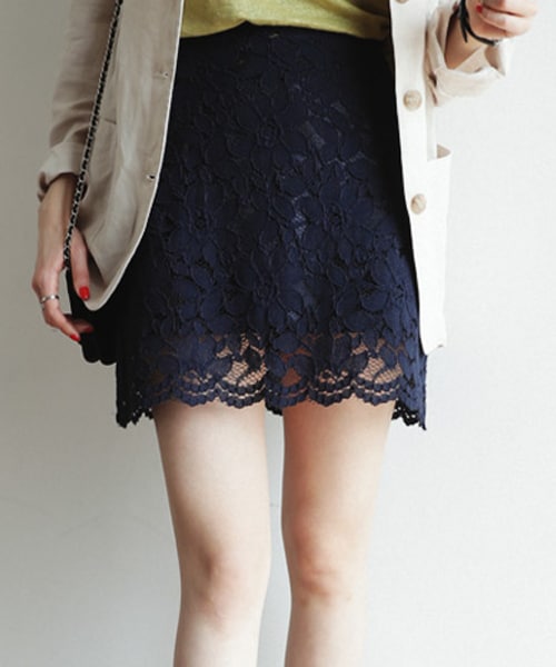 DHOLIC（ディーホリック）の「フローラルレースミニスカート（スカート・レディース・S/M）」の2枚目の写真