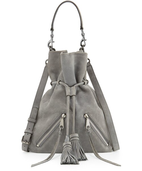 REBECCA MINKOFF（レベッカミンコフ）の「Rebecca Minkoff Large Moto Drawstring Crossbody Bag（ショルダーバッグ・レディース・GREY DENIM）」の2枚目の写真