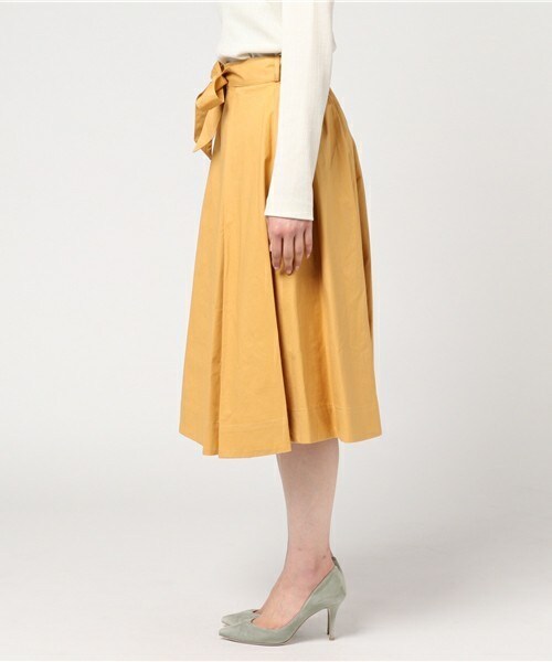 archives（アルシーヴ）の「共地ベルト付ミディ丈スカート（スカート・レディース・ベージュ/マスタード/ピンク・MEDIUM）」の4枚目の写真