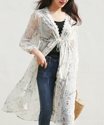 DHOLIC | レーストリミングフローラルロングガウン(その他アウター)