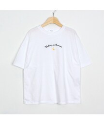 OLDMICKEY  | シンプルレタリング刺繡ラウンドネックTシャツ(P000BKJR)(Tシャツ/カットソー)