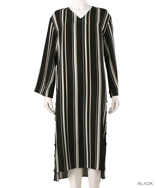 RANDA（ランダ）の「ロングブラウス（ワンピース/ドレス・レディース・ホワイト/ブラック・0/1）」の2枚目の写真