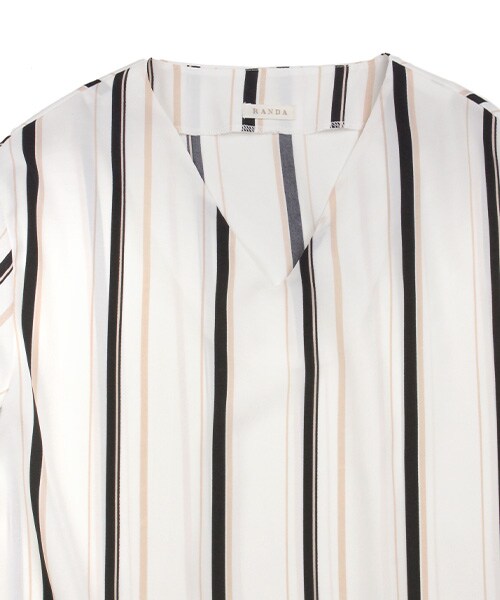 RANDA（ランダ）の「ロングブラウス（ワンピース/ドレス・レディース・ホワイト/ブラック・0/1）」の6枚目の写真