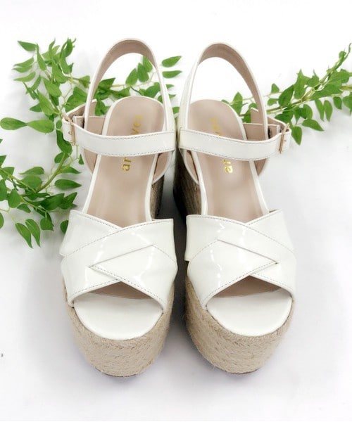 archives（アルシーヴ）の「ジュートウェッジサンダル（サンダル・レディース・アイボリー/ブラック/マスタード・MEDIUM/LARGE）」の2枚目の写真