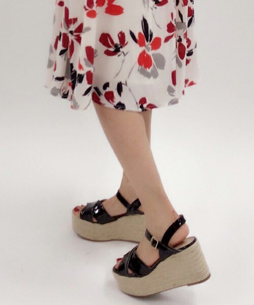 archives（アルシーヴ）の「ジュートウェッジサンダル（サンダル・レディース・アイボリー/ブラック/マスタード・MEDIUM/LARGE）」の12枚目の写真