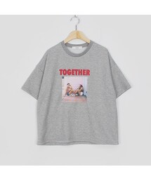 OLDMICKEY  | イラストプリントドロップショルダー半袖Tシャツ(P000BKJX)(Tシャツ/カットソー)