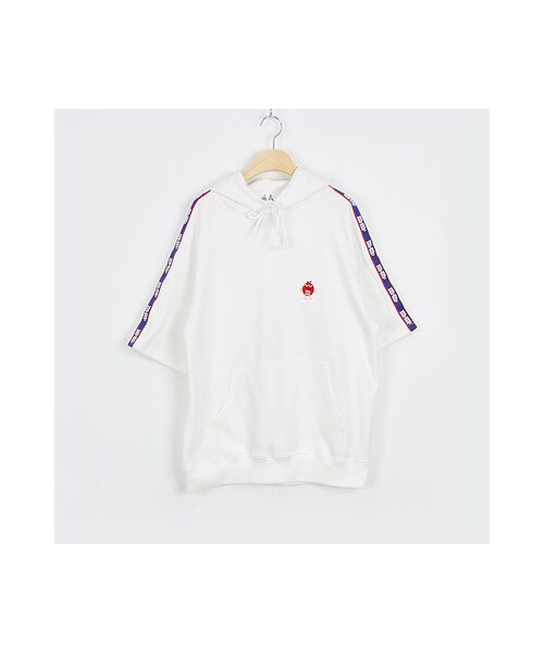 OLDMICKEY （オールドミッキー）の「レタリングサイドライン半袖パーカー(P000BKKQ)（パーカー・レディース・F）」の2枚目の写真