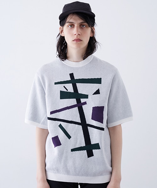 ETHOSENS（エトセンス）の「半袖インターシャニット（）」 - WEAR
