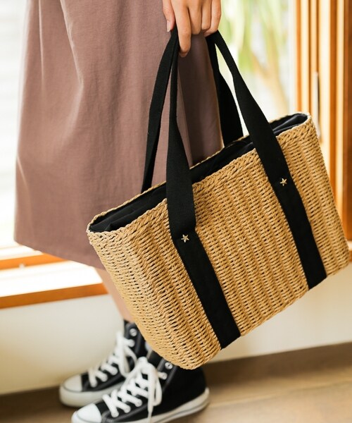 BAYFLOW(ベイフロー)の「カゴBAG(バッグ・ナチュラル/ベージュ)」の2枚目の写真