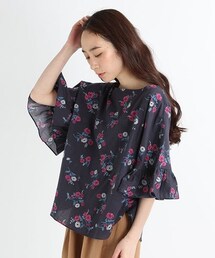 studio CLIP | 60ローンフラワープリントブラウス(トップス)