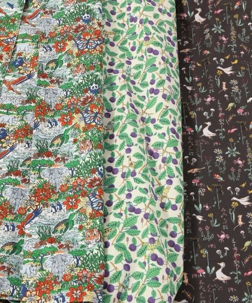 OLD ENGLAND リバティプリント フレンチスリーブワンピース OLD