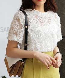 DHOLIC | フローラルエンボスシア―ブラウス(シャツ/ブラウス)