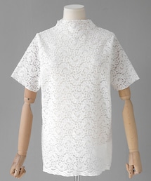 DHOLIC | パターンレースショートスリーブTシャツ(Tシャツ/カットソー)