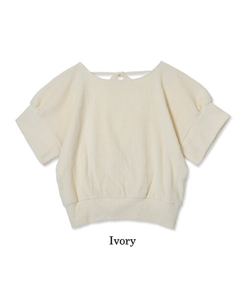 flower(フラワー)の「daring back top~ダリングバックトップ(Tシャツ/カットソー・レディース・ivory/gray/yellow・FREE)」の1枚目の写真