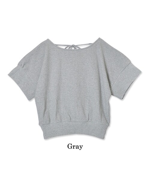 flower(フラワー)の「daring back top~ダリングバックトップ(Tシャツ/カットソー・レディース・ivory/gray/yellow・FREE)」の2枚目の写真