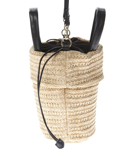 w closet（ダブルクローゼット）の「編みバケツショルダー（バッグ・レディース・ベージュ/ミックス・FREE）」の3枚目の写真