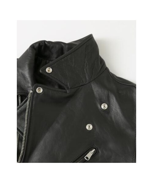 URBAN RESEARCH ダブルジップ ラムレザー ライダース ジャケット URBAN RESEARCH（アーバンリサーチ）の「UKラムレザーダブルライダース