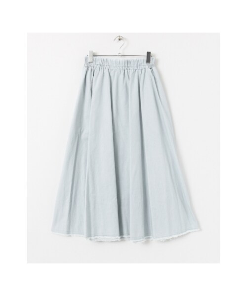 URBAN RESEARCH(アーバンリサーチ)の「デニムフレアマキシスカート(その他・レディース・BLUE/DENIM・FREE)」の1枚目の写真