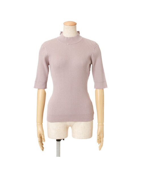 F i.n.t（フィント）の「バックリボンリブニット半袖プルオーバー/F&A（ニット/セーター・レディース・その他）」の2枚目の写真