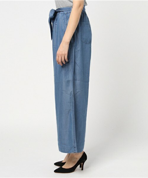 INTERPLANET（インタープラネット）の「リヨセルワイドパンツ（その他パンツ・レディース・インディゴブルー/サックスブルー・FREE）」の4枚目の写真
