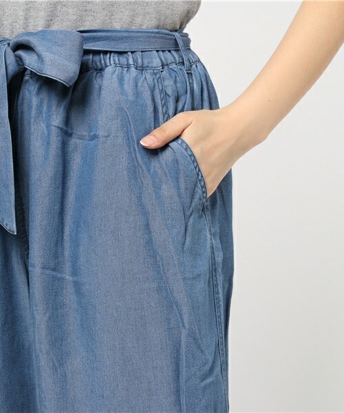 INTERPLANET（インタープラネット）の「リヨセルワイドパンツ（その他パンツ・レディース・インディゴブルー/サックスブルー・FREE）」の8枚目の写真