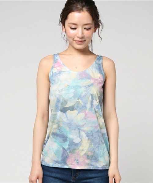 INTERPLANET WINGS（インタープラネットウィング）の「転写プリントタンク（タンクトップ・レディース・ブラウン/ブルー/オレンジ・FREE）」の4枚目の写真