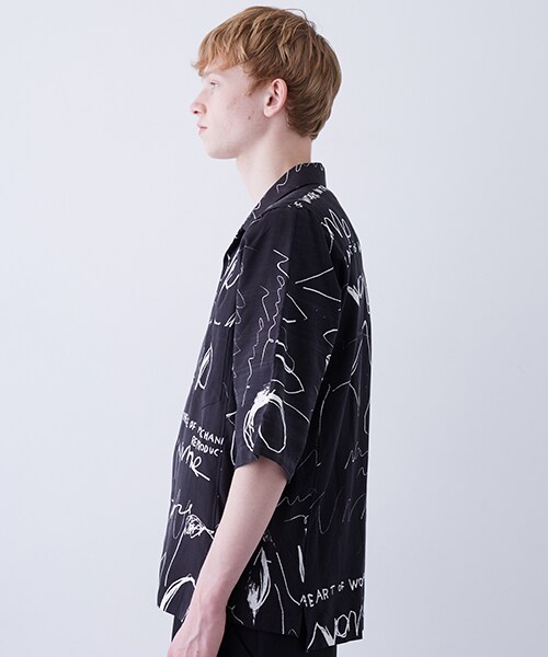 Name.(ネーム)の「【4月下旬入荷予定】総柄オープンカラービッグシャツ(その他・メンズ・GRN/BLK・0/1)」の5枚目の写真