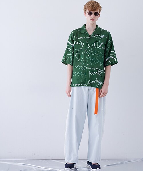 Name.(ネーム)の「【4月下旬入荷予定】総柄オープンカラービッグシャツ(その他・メンズ・GRN/BLK・0/1)」の3枚目の写真