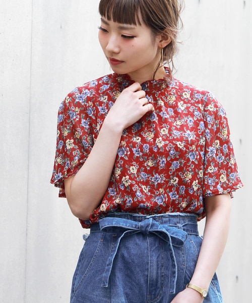 pois ポワ ブラウスT blouse tee ネイビー Anne Klein Plus Size Large Dot Bateau Neck Short Sleeve Blouse