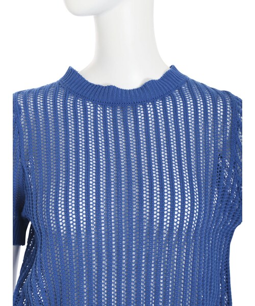 EMODA（エモダ）の「HOLEパフニット（トップス・レディース・ホワイト/ブラック/レッド/ブルー・F）」の12枚目の写真