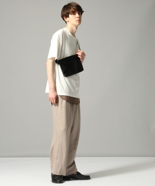 HARE（ハレ）の「リネンワイドパンツ（パンツ・グレー/ネイビー）」の3枚目の写真