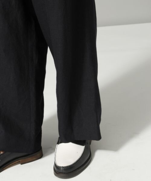 HARE（ハレ）の「リネンワイドパンツ（パンツ・グレー/ネイビー）」の10枚目の写真