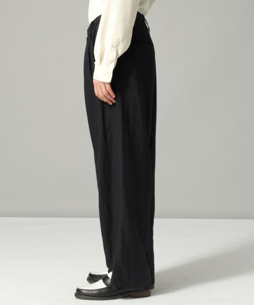 HARE（ハレ）の「リネンワイドパンツ（パンツ・グレー/ネイビー）」の5枚目の写真