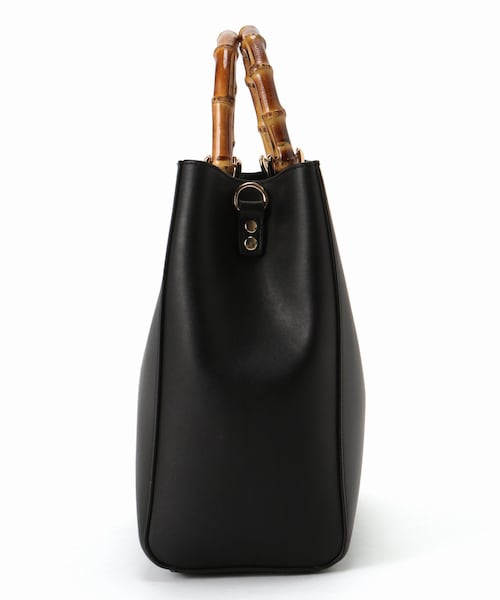 SLOBE IENA（スローブイエナ）の「SLOBE バンブーBAG L（バッグ・ブラック/フリー/在庫あり）」の2枚目の写真