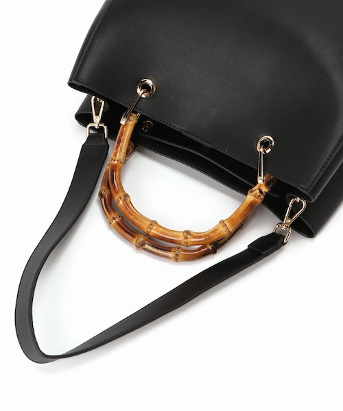 SLOBE IENA（スローブイエナ）の「SLOBE バンブーBAG L（バッグ・ブラック/フリー/在庫あり）」の11枚目の写真