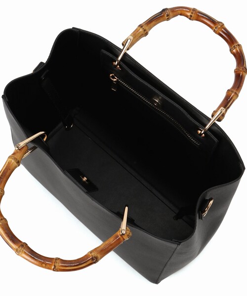 SLOBE IENA（スローブイエナ）の「SLOBE バンブーBAG L（バッグ・ブラック/フリー/在庫あり）」の6枚目の写真