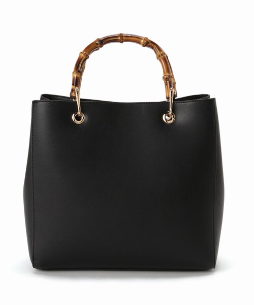 SLOBE IENA（スローブイエナ）の「SLOBE バンブーBAG L（バッグ・ブラック/フリー/在庫あり）」の3枚目の写真