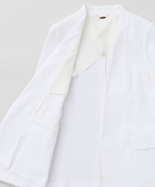 Spick and Span リネンSTR ノーカラージャケット Spick & Span（スピックアンドスパン）の「リネンSTR ノーカラー