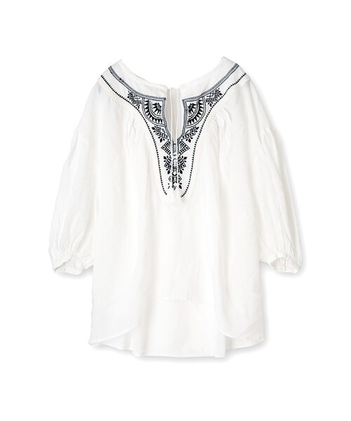 MAISON DE REEFUR（メゾンドリーファー）の「エンブロイダリー ブラウス（トップス・レディース・Yellow/Blue/White・F）」の2枚目の写真