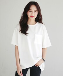 DHOLIC | 7COLORSラウンドネックワンポケットTシャツ(Tシャツ/カットソー)