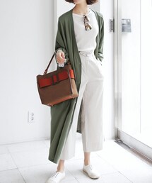 DHOLIC | Vネックコットンロングカーディガン(カーディガン/ボレロ)