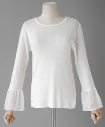 DHOLIC | プリーツカフススリムニットTシャツ(Tシャツ/カットソー)