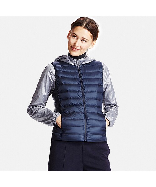 UNIQLO（ユニクロ）の「ウルトラライトダウンコンパクトベスト＋EC（その他アウター・レディース・OLIVE 56/BEIGE 32/NAVY 69/GRAY 03/BLUE 63・XL）」の4枚目の写真