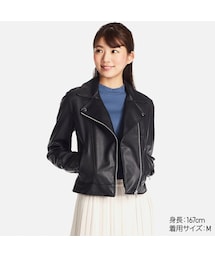 UNIQLO | ネオレザーライダースダブルジャケット(その他アウター)