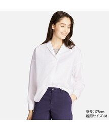 UNIQLO | エクストラファインコットンオーバーサイズシャツ（長袖）(シャツ/ブラウス)