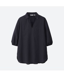UNIQLO | コットンリネンチュニック（7分袖）(シャツ/ブラウス)