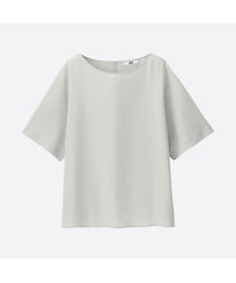 UNIQLO | ドレープTブラウス（半袖）(シャツ/ブラウス)