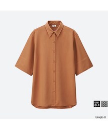 UNIQLO | レーヨンオーバーサイズシャツ（半袖）＋E(シャツ/ブラウス)